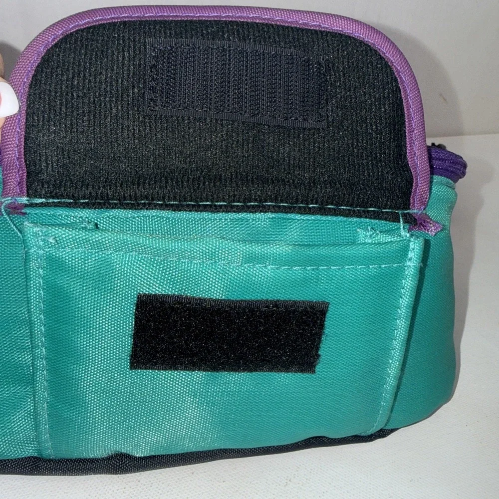 Vintage Sport Zone Fanny Pack Teal Purple 90s Waist Bag Retro Hip Pack